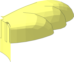 ~Duplo Palm Tree Leaves with  2 x  2 Studs on Top - Leaf Half