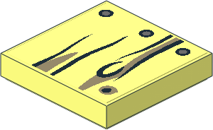 Tile  2 x  2 with Wood Grain and Nails Type 1 Sticker