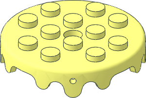 Plate  4.5 x  4.5 with Melting Drops on Side