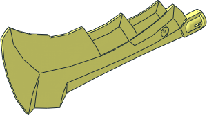 Constraction Weapon Jagged Sword 14L with Axle Hole