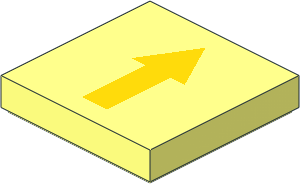 Tile  2 x  2 with Yellow Arrow without Border Pattern