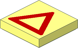 Tile  2 x  2 with Red Warning Triangle Pattern