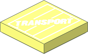 Tile  2 x  2 with Transport Text on Crate Pattern