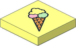 Tile  2 x  2 with Ice Cream Cone Pattern
