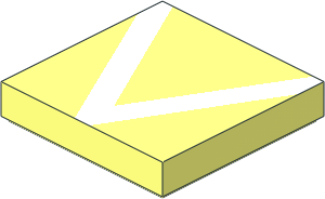 Tile  2 x  2 with White V Pattern