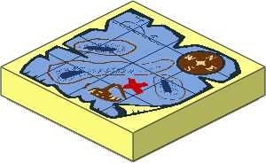 Tile  2 x  2 with Map Nautical Pattern