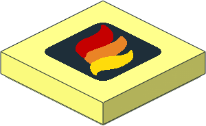 Tile  2 x  2 with Fire Logo Pattern