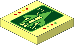 Tile  2 x  2 with Galaxy Explorer on Dark Green Diagnostic Screen and Red, Bright Green and Yellow Lights Pattern