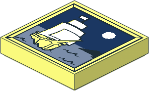 Tile  2 x  2 with Ship Portrait Pattern