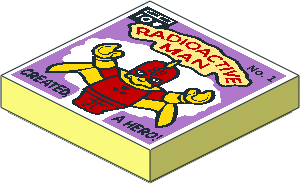 Tile  2 x  2 with "Radioactive Man" Comics Pattern