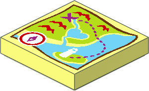 Tile  2 x  2 with Map, Heartlake City Bay Pattern