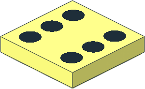 Tile  2 x  2 with  6 Black Dots Pattern