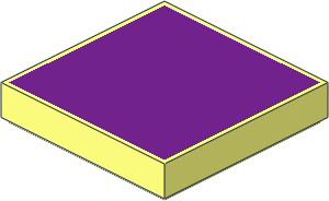 Tile  2 x  2 with Purple Top Pattern