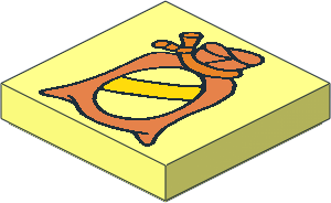 Tile  2 x  2 with Fabuland Flour Bag Pattern