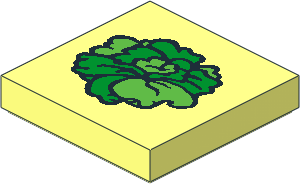 Tile  2 x  2 with Fabuland Lettuce Pattern