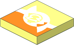 Tile  2 x  2 with SW Orange and White Pattern