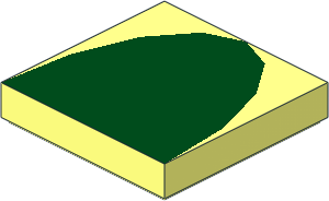 Tile  2 x  2 with DkGreen Half-Ellipse Pattern