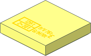 Tile  2 x  2 with Groove and Yellow Weight and Payload Data Pattern