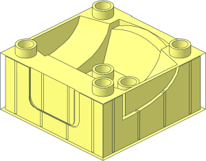 ~Duplo Train Cab / Tender Base without Patternable Surfaces