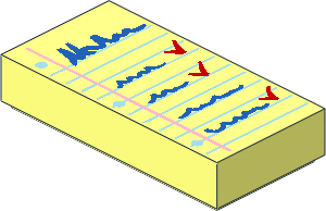 Tile 1 x 2 with Notepad with Blue List and Red Check Marks Pattern