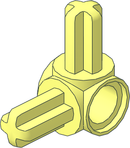 Technic Axle and Pin Connector Hub with 2 Axles at 90 Degrees Technic Axle and Pin Connector Hub with 2 Axles at 90 Degrees