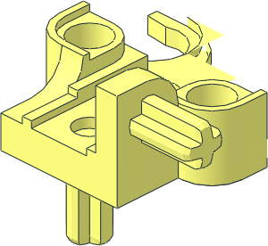 ~Technic Gear Box Half with 4 Axle Stubs and 6 Pin Sockets - Half