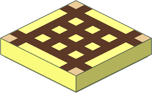 Tile  2 x  2 with Brown Grid Pattern