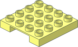 Duplo Plate  4 x  4 with  4 x  2 Bottom Cutout