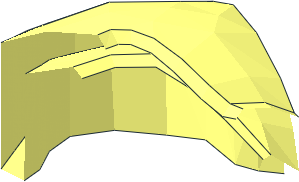 ~Duplo Flower with  5 Rounded Petals and  1 Top Stud - Petal Half