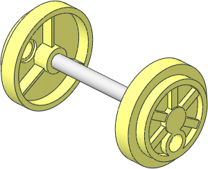 ~Duplo Train Axle with Two 28 mm Wheels with Pinhole ~Duplo Train Axle with Two 28 mm Wheels with Pinhole
