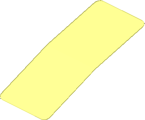 ~Sticker Back 0.8 x 1.8 for Slope Brick Curved 4 x 1 (Formed)