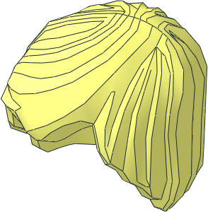 Minifig Hair Mid-Length Swept Right with Side Part