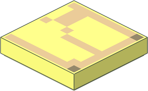 Tile  2 x  2 with Tan and Dark Tan Rectangles Pattern