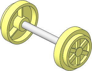 ~Duplo Train Axle with Two 24 mm Wheels ~Duplo Train Axle with Two 24 mm Wheels
