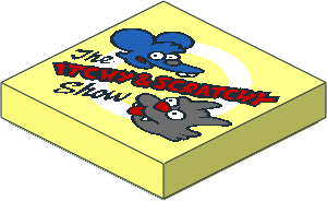 Tile  2 x  2 with "The ITCHY & SCRATCHY Show" Pattern