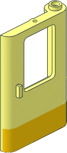 Train Door  1 x  4 x  5 Right with Bottom Yellow Stripe Sticker