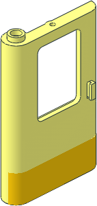 Train Door  1 x  4 x  5 Left with Bottom Yellow Stripe Sticker