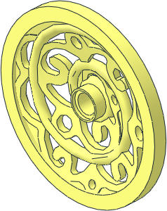 Wheel  3.2 x 43 Ornamental with Swirl