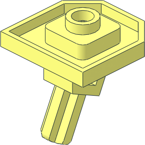 Constraction Shield Holder with Angled Axle and Stud