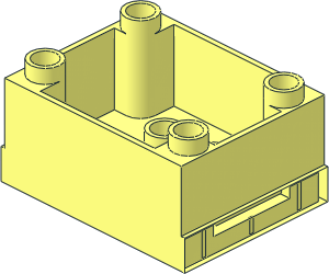 ~Duplo Train Cabin Base 3 x 4 x 1.5 without Patternable Surfaces ~Duplo Train Cabin Base 3 x 4 x 1.5 without Patternable Surfaces