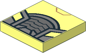 Tile  2 x  2 with Metallic Silver Chin Guard and Dark Bluish Grey Ribbed Mouth Covering Pattern