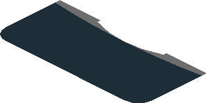 ~Sticker  0.8 x  2.4 with Grey and White Air Vents on Black Background - Fifth Face