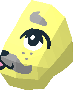 ~Animal Bunny Sitting Type 2 Face Half with Light Bluish Grey Eyebrows and Moustache Pattern ~Animal Bunny Sitting Type 2 Face Half with Light Bluish Grey Eyebrows and Moustache Pattern