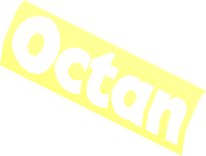 ~Sticker  0.8 x  3 with "Octan" with Black Border (Formed) - Background
