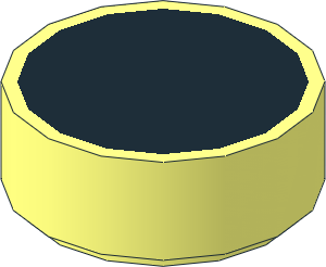 Tile  1 x  1 Round with Black Disc (18 LDU Diameter) Pattern