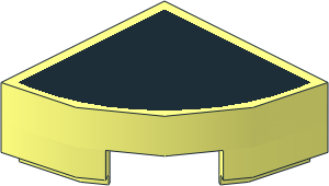 Tile  1 x  1 Corner Round with Very Large Black Quarter Disc Pattern Tile  1 x  1 Corner Round with Very Large Black Quarter Disc Pattern