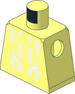 Minifig Torso with White Ornaments Pattern