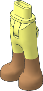 Figure Friends Legs and Hips with Trousers with Back Pockets with Medium Nougat Boots Pattern