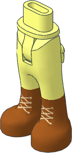 Figure Friends Legs and Hips with Trousers with Back Pockets with Dark Orange Boots with Tan Laces Pattern Figure Friends Legs and Hips with Trousers with Back Pockets with Dark Orange Boots with Tan Laces Pattern