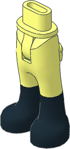 Figure Friends Legs and Hips with Trousers with Back Pockets with Black Boots Pattern Figure Friends Legs and Hips with Trousers with Back Pockets with Black Boots Pattern